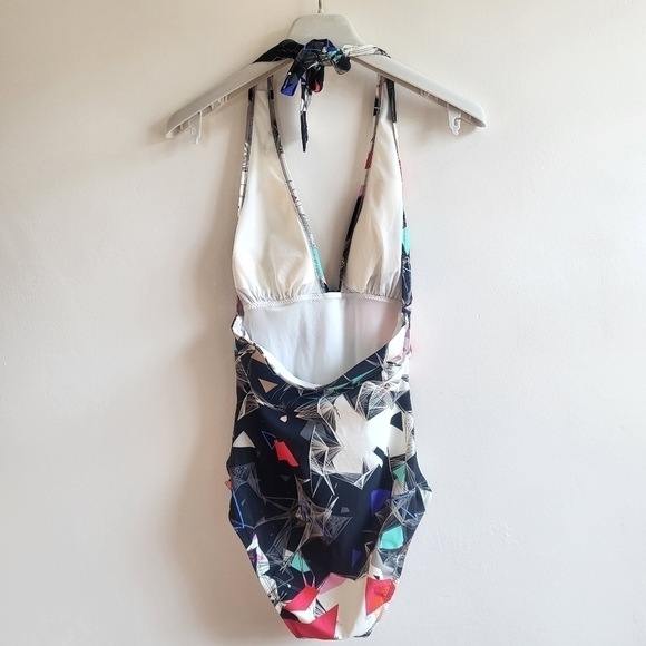 New SHAN Bright Like Diamond Halter Print Swimsuit NWT Size 8 US/8 CAN - Picture 6 of 11